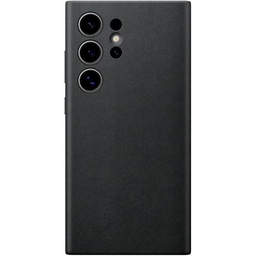 SAMSUNG GALAXY S24 ULTRA VEGAN LEATHER CASE COVER IN PELLE VEGETALE NERO