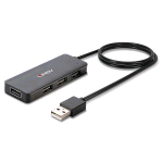 LINDY HUB 4 PORTE USB-A 2.0 480 Mbit/s AUTOALIMENTATO CAVO 0.8 MT NERO