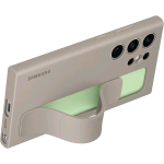 SAMSUNG GALAXY S24 ULTRA STANDING GRIP CASE COVER CON CINTURINO E FUNZIONE CAVALLETTO TAUPE