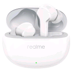 REALME T110 EAR BUDS AURICOLARI WIRELESS BLUETOOTH 5.4 IPX5 DYNAMIC BASS CANCELLAZIONE DEL RUMORE CONNETTORE USB-C CUSTODIA DI RICARICA WHITE