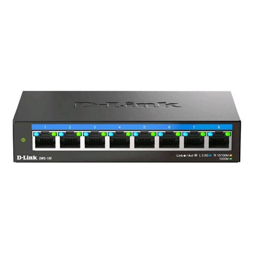 D-LINK DMS 108 SWITCH 8 PORTE NON GESTITO 8 x 10/100/1000/2.5G DESKTOP