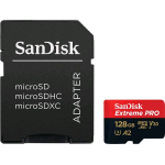 SANDISK EXTREME PRO microSDXC 128GB V30 UHS-I U3 CLASS10 CON ADATTATORE DA microSDXC A SD