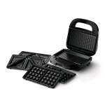 PHILIPS HD2350/80 PIASTRA ELETTRICA 750W TOSTAPANE CON 3 SET DI PIASTRE ANTIADERENTI REMOVIBILI NERO ARGENTO