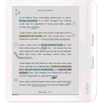 KOBO LIBRA COLOUR E-READER 7" GLARE-FREE COLOUR E INK KALEIDO 3 DISPLAY DARK MODE OPTION AUDIOBOOKS WATERPROOF WHITE