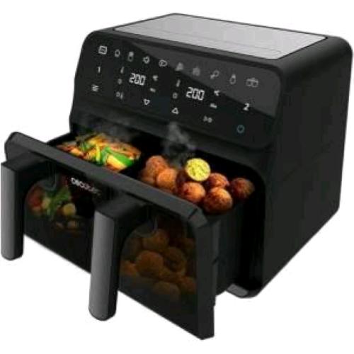 CECOTEC FRIGGITRICE AD ARIA CECOFRY ADVANCE 2200W CAPACITA' 9 LT PARETE DIVISORIA MOBILE CON FINESTRA 8 PROGRAMMI NERO