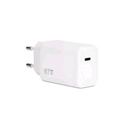 VULTECH CARICABATTERIE DA RETE GaN PD 67 W QC 3.0 - 1 PORTA USB-C BIANCO