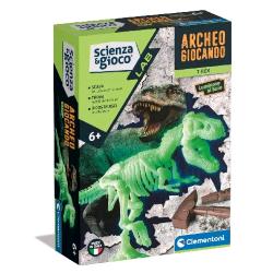 Clementoni Archeo Ludic – Bicicloraptor: Kit Scavo Dinosauro Con Scheletro Fosforescente, Gioco Scientifico 7+ Anni - 3