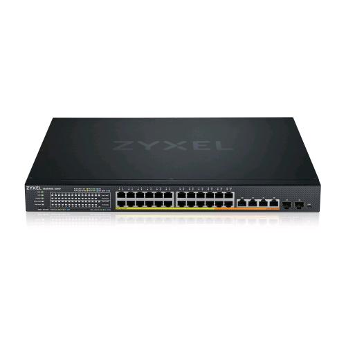 ZYXEL XMG1930-30-ZZ0101F NEBULAFLEX SWITCH GESTITO L3 - 24 PORTE 2.5G Ethernet (100/1000/2500) + 4 PORTE 10GbE + 2 PORTE  10Gbe SFP IPv6, VLAN MONTABILE A RACK NERO