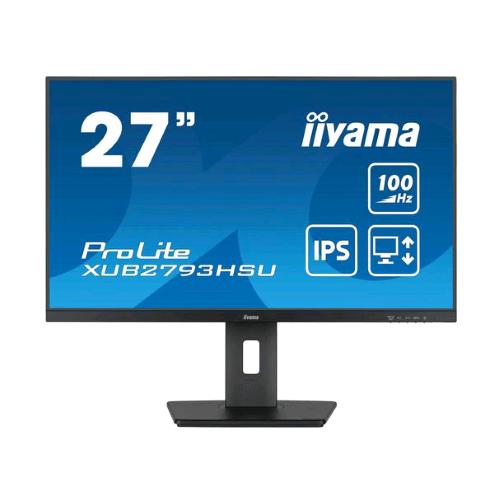 IIYAMA PROLITE XUB2793HSU-B6 27" LED IPS AMD FREESYNC FORMATO 16:9 CONTRASTO 1.000:1 1xHDMI 1xDISPLAY PORT BLACK