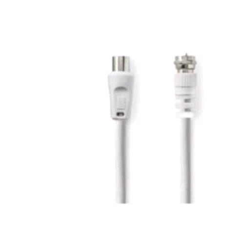 NILOX CAVO ANTENNA M/SAT CONNETTORE IEC 169-2 MASCHIO-MASCHIO 1.5 MT BIANCO