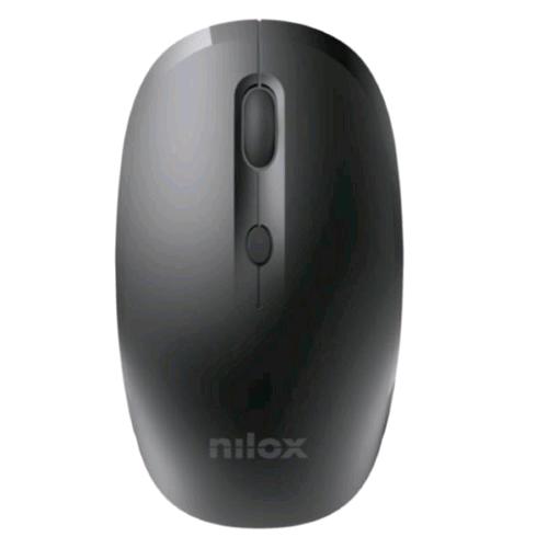 NILOX MOUSE OTTICO RICARCABILE WIRELESS 4 PULSANTI 3.200 DPI NANO RICEVITORE USB-C NERO
