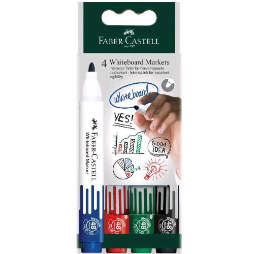 FABER CASTELL MARCATORE PER LAVAGNA PUNTA TONDA VERDE CONF 10 Pz.