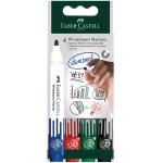 FABER CASTELL MARCATORE PER LAVAGNA PUNTA TONDA ROSSO CONF 10 Pz.