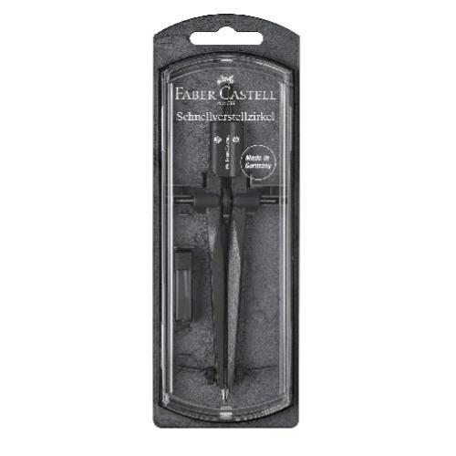 FABER CASTELL COMPASSO STREAM IN PIETRA STAGNO ACRILICO DIAMETRO CERCHIO 340 mm NERO