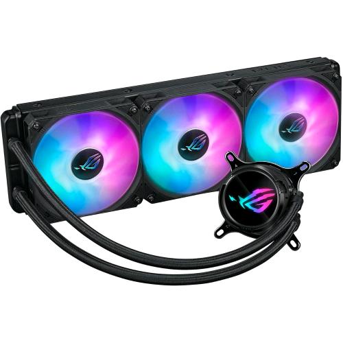ASUS ROG STRIX LC III 360 ARGB DISSIPATORE A LIQUIDO PER CPU POMPA ASETEK V2 DI 7a GENERAZIONE VENTOLE ARGB ROG PREMIUM AURA SYNC NERO