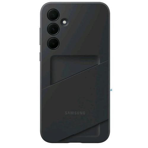 SAMSUNG GALAXY A35 5G CARD SLOT COVER CUSTODIA CON TASCA PER TESSERE NERO