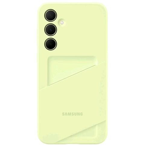 SAMSUNG GALAXY A35 5G CARD SLOT COVER CUSTODIA CON TASCA PER TESSERE LIME