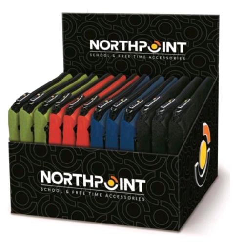 LEBEZ ESPOSITORE MAXI TASCETTA ASTUCCIO 2 ZIP 24X15X6 CM IN POLIESTERE COLORI ASSORTITI CONF 12 Pz. 