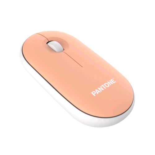 PANTONE PT-MS001E MOUSE OTTICO WIRELESS SILENT CLICK CON RICEVITORE USB DPI REGOLABILI BIANCO ARANCIONE
