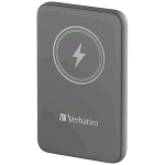 VERBATIM POWER BANK 10000mAh CON RICARICA WIRELESS MAGNETICA 15 W PD 20 W GREY