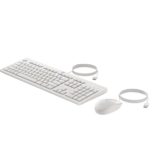 HP 225 KIT TASTIERA USB LAYOUT ITALIANO + MOUSE OTTICO USB 800 DPI BIANCO