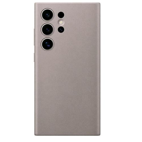 SAMSUNG GALAXY S24 ULTRA VEGAN LEATHER CASE COVER IN PELLE VEGETALE TAUPE