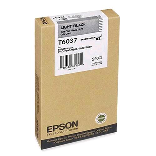 EPSON T6037 CARTUCCIA NERO LIGHT 220 ML PER Stylus Pro 7800, Pro 7880, Pro 9800, Pro 9880