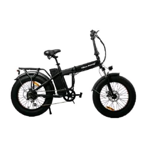 ITALIA POWER FORCE BICICLETTA ELETTRICA PIEGHEVOLE A PEDALATA ASSISTITA 250W RUOTE DA 20" X 4" DISPLAY LCD AUTONOMIA 40 KM NERO