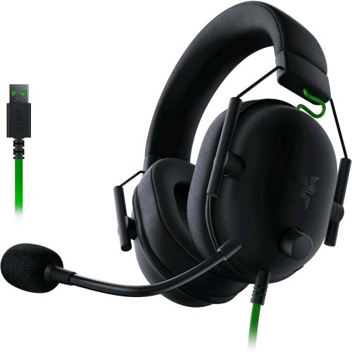 RAZER BLACKSHARK V2 X USB CUFFIE GAMING CON MICROFONO CANCELLAZIONE DEL RUMORE ULTRALEGGERE 240 Grammi NERO