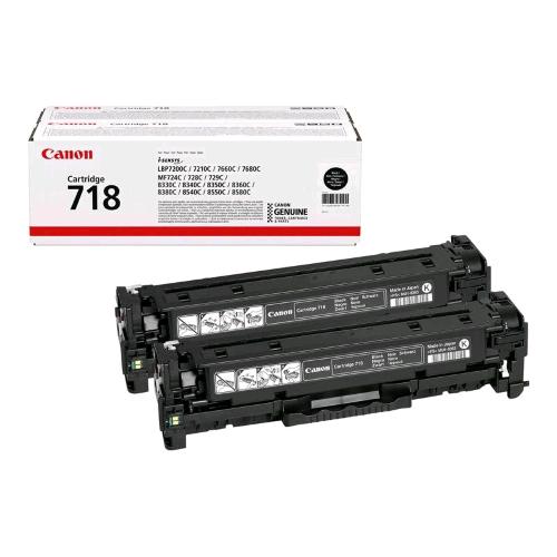 CANON 718 PACK TONER NERO PER i-SENSYS LBP7210, LBP7660, LBP7680, MF728, MF729, MF8340, MF8360, MF8540, MF8550, MF8580 CONF 2 TONER
