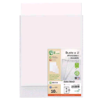 SEI ROTA GAIA BUSTE A U IN PP 300X420 mm A3 SENZA FORATURA FINITURA A BUCCIA D'ARANCIA TRASPARENTE CONF 10 Pz. 