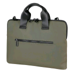 TUCANO GOMMO BORSA SUPERSLIM PER NOTEBOOK DA 15.6" E MACBOOK PRO 16" IN MATERIALE GOMMATO WATERPROOF TASCA ESTERNA CON TRACOLLA VERDE MILITARE