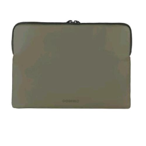 TUCANO GOMMO CUSTODIA PER NOTEBOOK DA 15.6" E MACBOOK 16" IN MATERIALE GOMMATO TASCA ESTERNA VERDE MILITARE