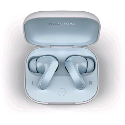 MOTOROLA MOTO BUDS AURICOLARI BLUETOOTH CANCELLAZIONE ATTIVA DEL RUMORE DINAMICO GLACIER BLUE