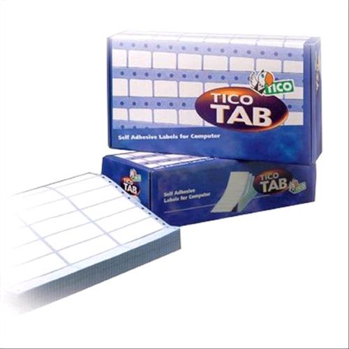 TICO TAB 1 ETICHETTE ADESIVE A MODULO CONTINUO 89X36.2 mm CORSIA SINGOLA BIANCO CONF 4000 Pz.