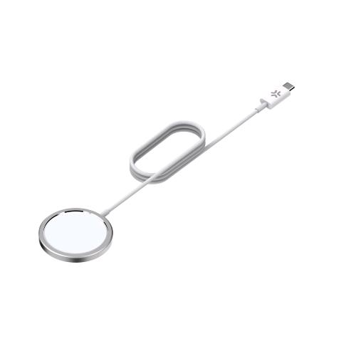 CELLY MAGSAFE CARICABATTERIE WIRELESS/SENZA FILI 15 W CAVO USB-C BIANCO