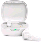 JBL WAVE FLEX AURICOLARI WIRELESS IN-EAR BLUETOOTH WATERPROOF IP54 E ANTIPOLVERE IPX2 DEEP BASS SOUND TECNOLOGIA TALKTHRU E AMBIENTAWARE FINO A 32 H DI AUTONOMIA CON CUSTODIA DI RICARICA BIANCO