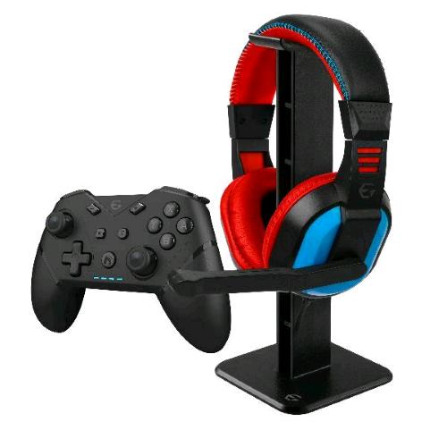 EGO SBP30 ESSENTIAL PACK NINTENDO SWITCH CONTROLLER WIRELESS RGB  + CUFFIE GAMING DRIVER 40mm SUPPORTO CUFFIE