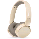 PHILIPS TAH3209BG CUFFIA OVER-EAR WIRELESS BLUETOOTH CON MICROFONO MUSICA E CHIAMATE ISOLAMENTO ACUSTICO PASSIVO FINO A 25 ORE DI RIPRODUZIONE BEIGE