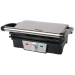 TERMOZETA PROFESSIONAL GRILL BISTECCHIERA ELETTRICA 1500W DOPPIA PIASTRA TEMPERATURA REGOLABILE CON 2 VASCHETTE RACCOGLI GRASSO 