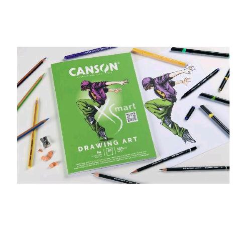 CANSON ALBUM DA DISEGNO 40 FOGLI 150 GR A4 BIANCO CONF 5 Pz.