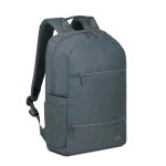 RIVACASE 8265 ZAINO PER NOTEBOOK DA 15.6" IN POLIESTERE 2 SCOMPARTI TASCHE LATERALI E FRONTALI RESISTENTE ALL'ACQUA GRIGIO SCURO
