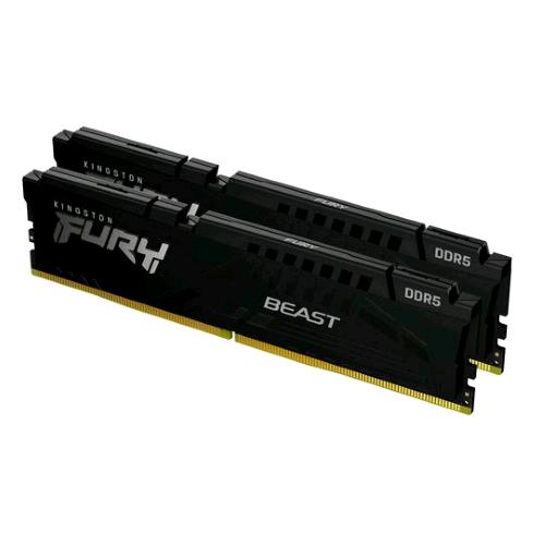 KINGSTON FURY BEAST XMP KIT MEMORIA RAM 2x16GB TOT 32GB 6.800MHz TIPOLOGIA DIMM TECNOLOGIA DDR5 CAS 34 BLACK