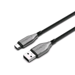 CYGNETT CAVO INTRECCIATO ADATTATORE DA USB-C AD USB-A MASCHIO-MASCHIO 1 MT NERO