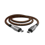 CYGNETT CAVO INTRECCIATO USB-C MASCHIO-MASCHIO 240 W 1 MT NERO/ARANCIO