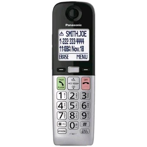 PANASONIC KX-TGU430EXB CORDLESS DECT SENIOR TASTI GRANDI VOLUME AMPLIFICATO ACCESSO RAPIDO A 3 CONTATTI ARGENTO/NERO