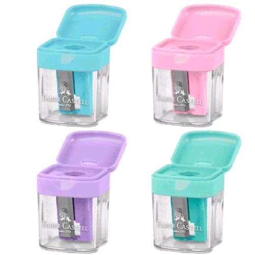 FABER CASTELL ESPOSITORE TEMPERAMATITE UN FORO CON SERBATOIO COLORI ASSORTITI CONF 24 Pz.