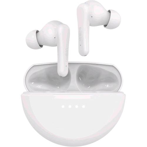 BELKIN SOUNDFORM RHYTHM AURICOLARI TRUE WIRELESS MUSICA E CHIAMATE IPX5 USB-C BIANCO