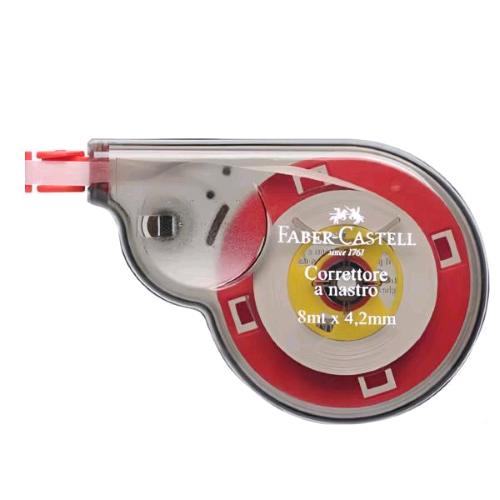 FABER CASTELL CORRETTORE NASTRO A NASTRO 4.2 mm X 8 MT BIANCO CONF 6 Pz.