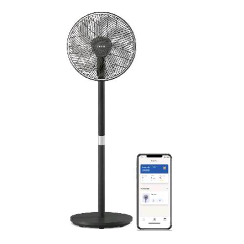 PHILIPS SERIE 3000 VENTILATORE A PIANTANA 40 CM TECNOLOGIA SILENTWING 3 VELOCITA' INCLINABILE E ROTANTE CONTROLLO CON APP NERO